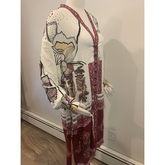 NWT Free People Duster Kimono Robe Oversized Maxi Cover Up C'est Moi Sz XS $168 - Picture 9 of 12